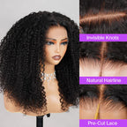 6x5 Pre-cut Short Glueless Wig - Kinky Curly